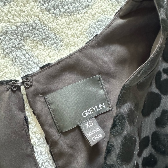 Anthropologie Greylin black velvet texture jumpsuit - Picture 3 of 4